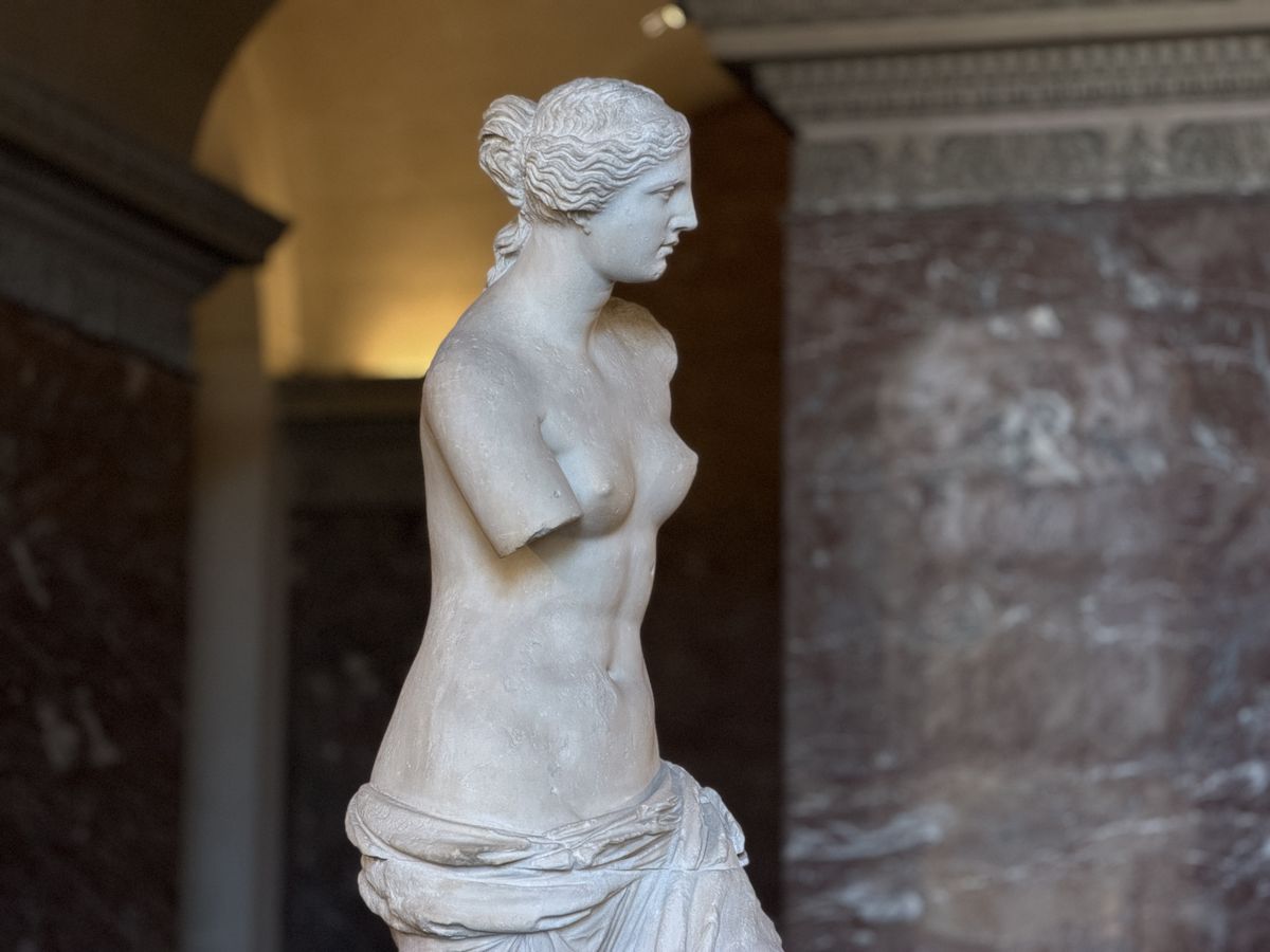 Close-up of the Venus de Milo at the Louvre
